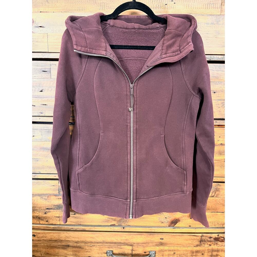 Lululemon Scuba Hoodie III Heathered Bordeaux Drama Women's Sz 8